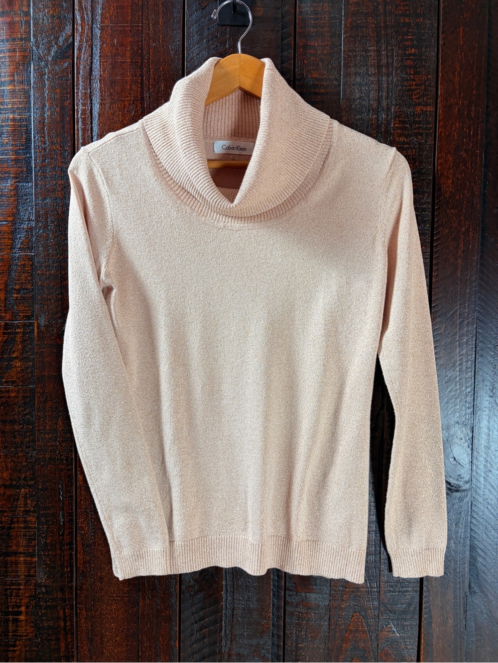 Calvin Klein Women's Pink Blush Shimmer Sweater